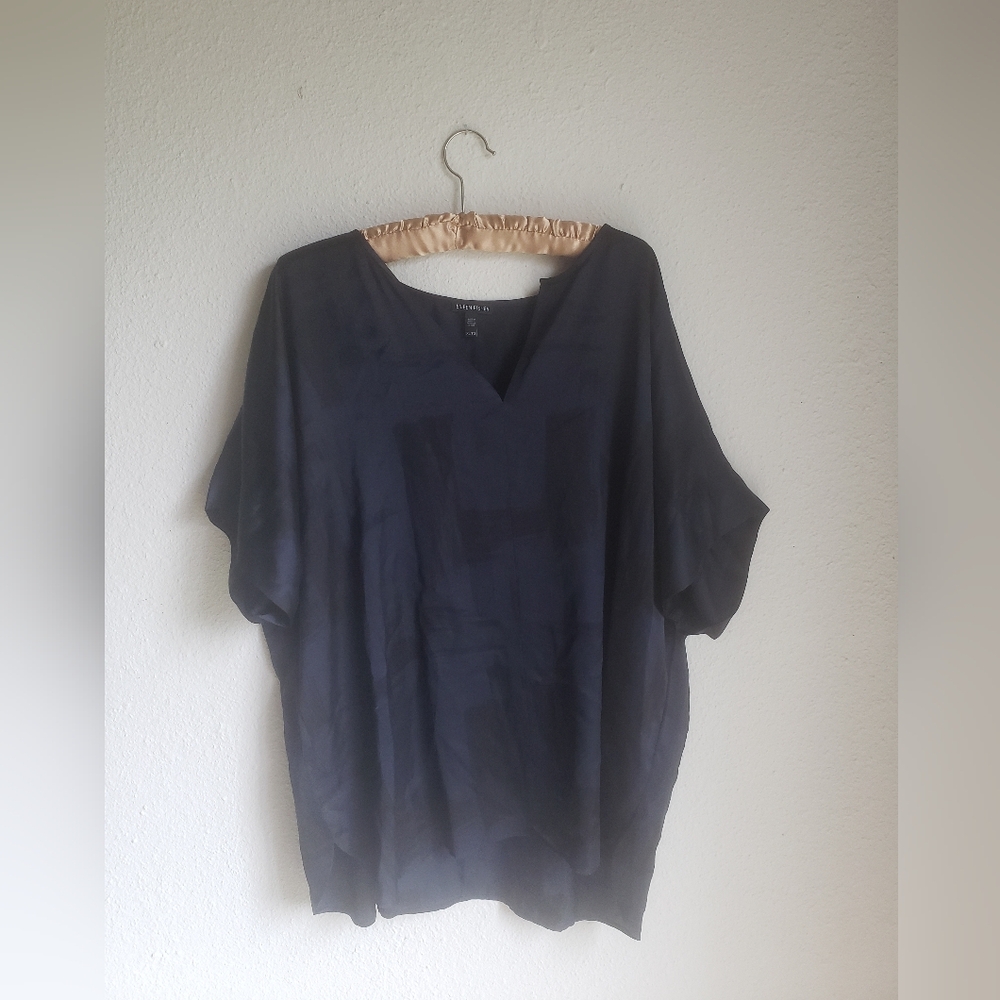 Eileen Fisher women's silk blend top short sleeve